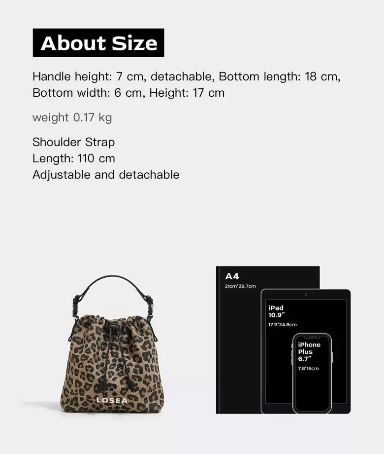 WILDCAT leopard print bucket bag