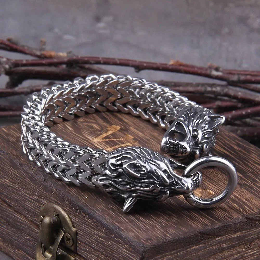 Wolf's Bite Heavy Chain Bracelet - Stainless Steel