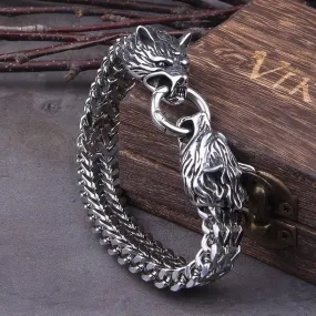 Wolf's Bite Heavy Chain Bracelet - Stainless Steel