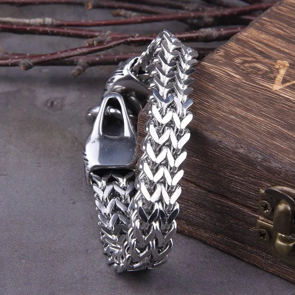 Wolf's Bite Heavy Chain Bracelet - Stainless Steel