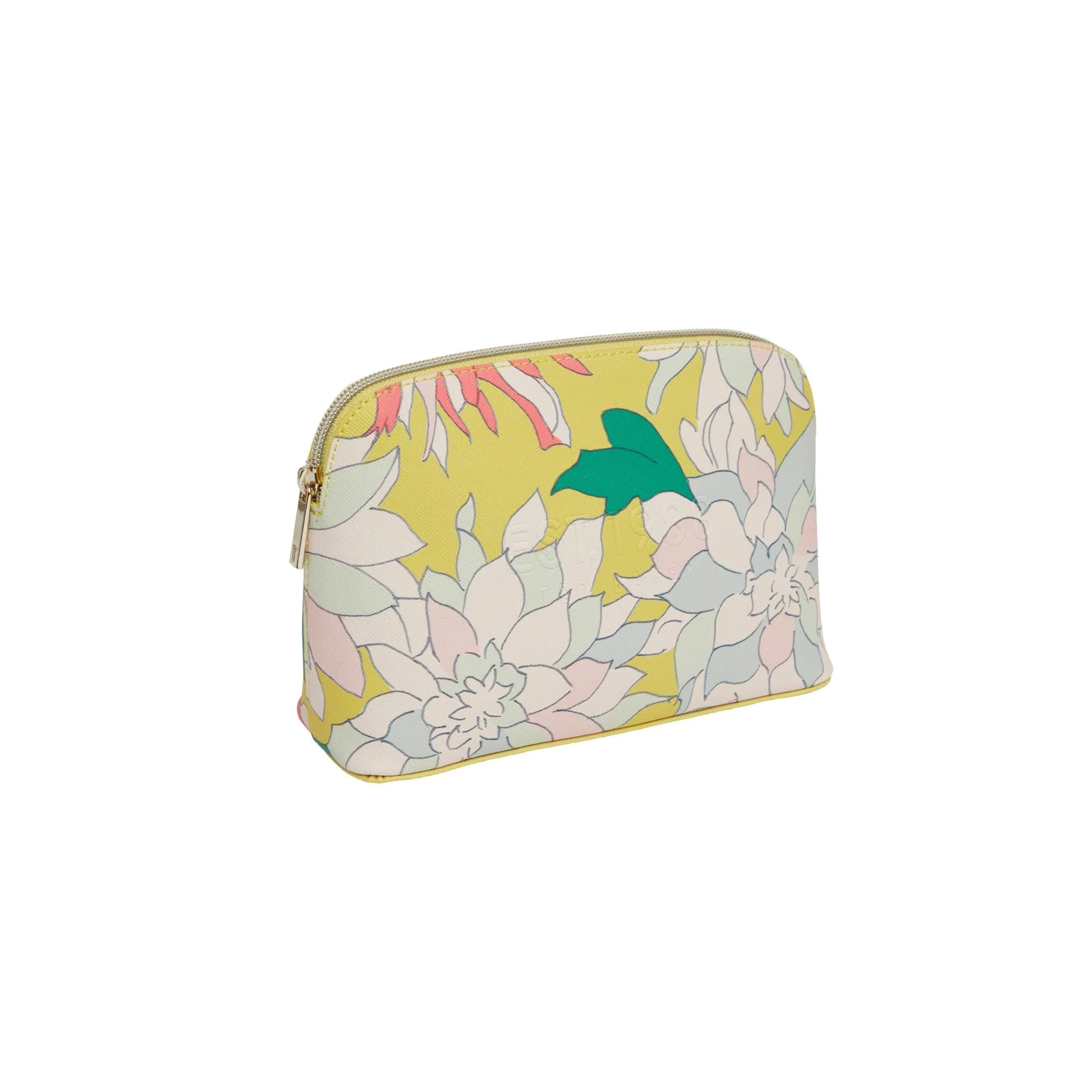 Women Wxg-Flowrie-Floral Printed Makeup Bag - Yellow