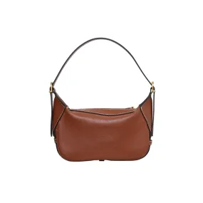 Womens Calfskin Leather Cross Body Underarm Bag