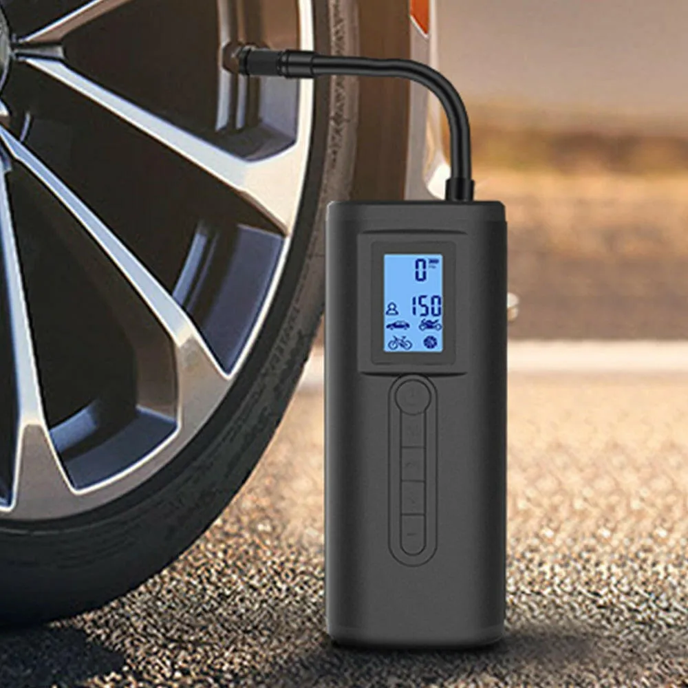 Woowind AP2-P Tire Inflator and Bike Pump, Portable Air Compressor for Car, Bike,150PSI & Power Bank (2 in 1 Inflador Electrico)