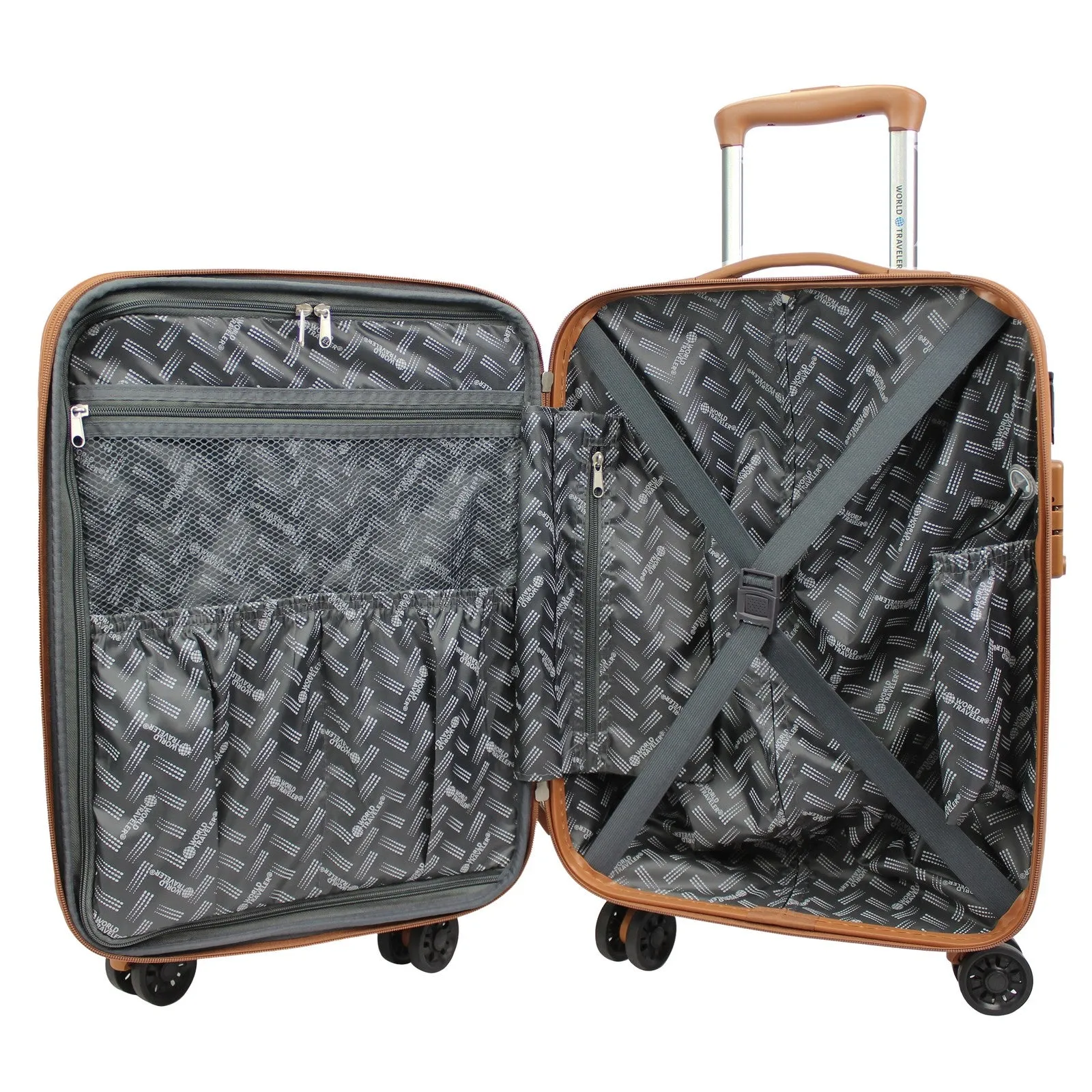 World Traveler Garland Hardside 3-Piece Luggage Set With USB Port